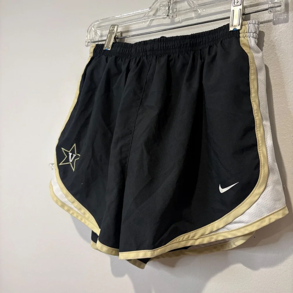 Nike Vanderbilt Commodores Running Shorts Women M Black Gold Dri-FIT Athletic